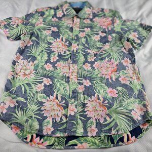 Chubbies Men's Medium Hawaiian Shirt Short Sleeve Reverse Floral Beach Print